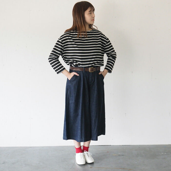 graphzero（グラフゼロ） 8.5オンス 左綾デニム インディゴガウチョパンツ [GZ-LA-GPT-2909]