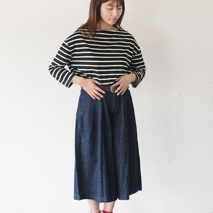 graphzero（グラフゼロ） 8.5オンス 左綾デニム インディゴガウチョパンツ [GZ-LA-GPT-2909]