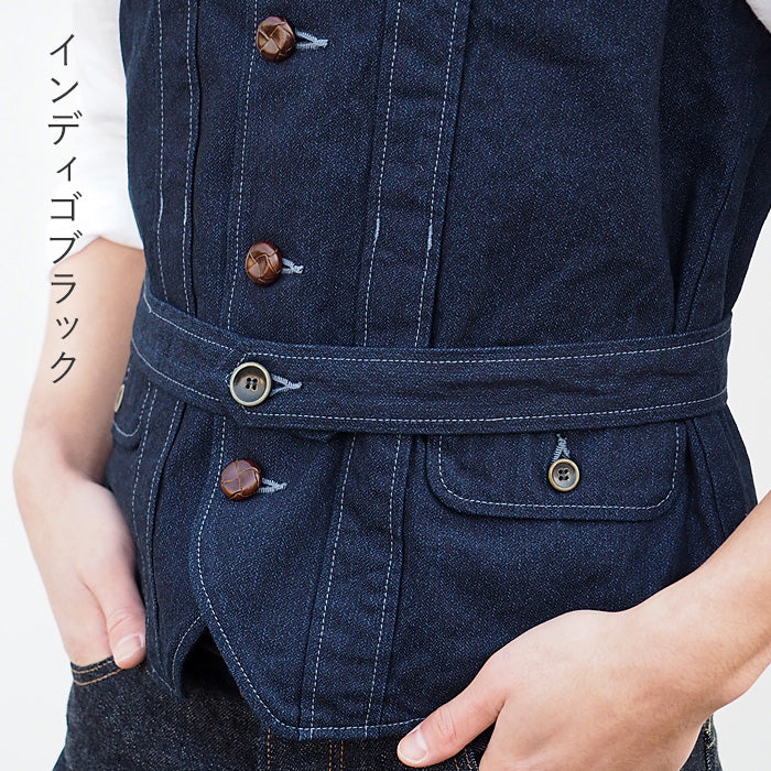 graphzero(グラフゼロ) ノーフォーク ベスト インディゴ メンズ レディース 男女兼用 [GZ-NFVT-0210]