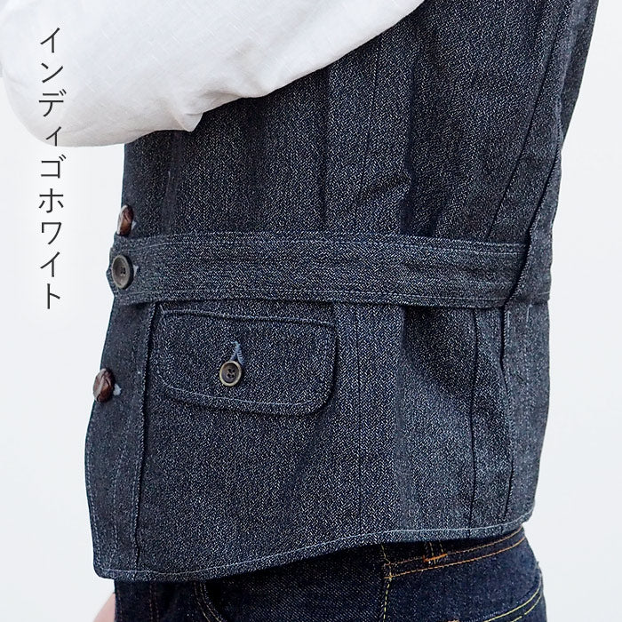 graphzero(グラフゼロ) ノーフォーク ベスト インディゴ メンズ レディース 男女兼用 [GZ-NFVT-0210]