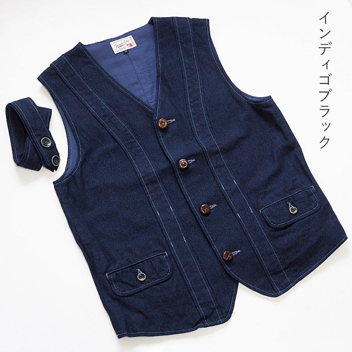 graphzero(グラフゼロ) ノーフォーク ベスト インディゴ メンズ レディース 男女兼用 [GZ-NFVT-0210]