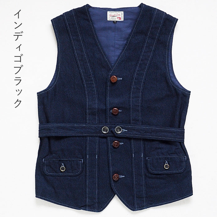 graphzero(グラフゼロ) ノーフォーク ベスト インディゴ メンズ レディース 男女兼用 [GZ-NFVT-0210]