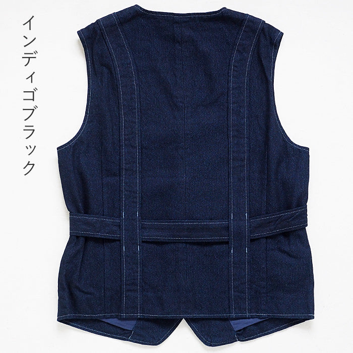 graphzero(グラフゼロ) ノーフォーク ベスト インディゴ メンズ レディース 男女兼用 [GZ-NFVT-0210]