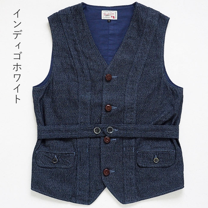 graphzero(グラフゼロ) ノーフォーク ベスト インディゴ メンズ レディース 男女兼用 [GZ-NFVT-0210]