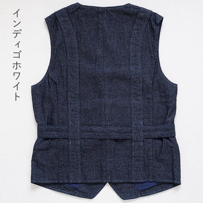 graphzero(グラフゼロ) ノーフォーク ベスト インディゴ メンズ レディース 男女兼用 [GZ-NFVT-0210]