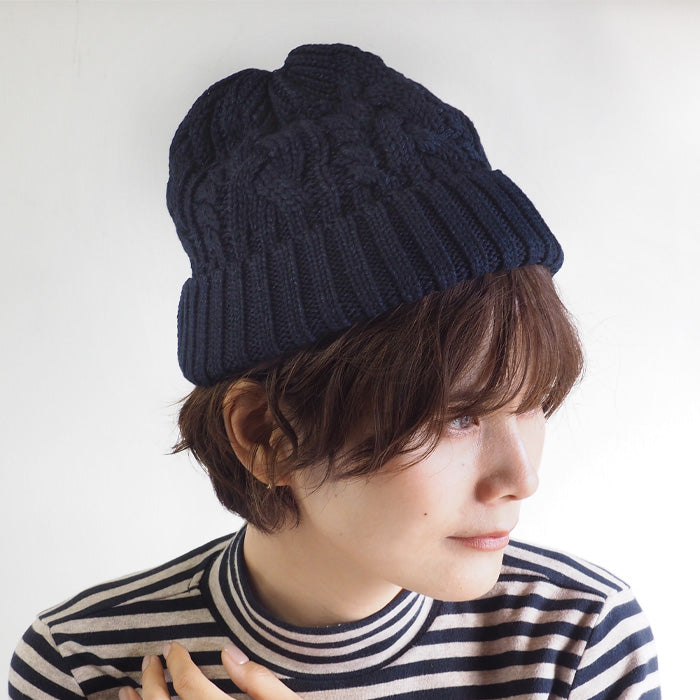 [2 colors] graphzero Knit Hat Gray Indigo Men's Women's Unisex [GZ-NHID-0110] Knit Cap Hat Okayama Kurashiki Kojima Jeans Denim Brand