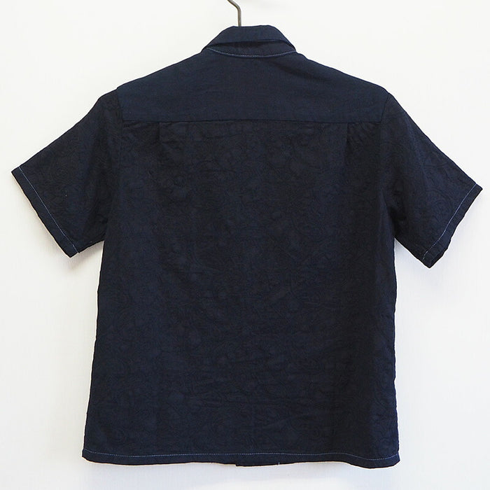 graphzero(グラフゼロ) オープンカラーシャツ 半袖 インディゴ ペイズリー レディース [GZ-OPC-3004-PAI-LADIES]