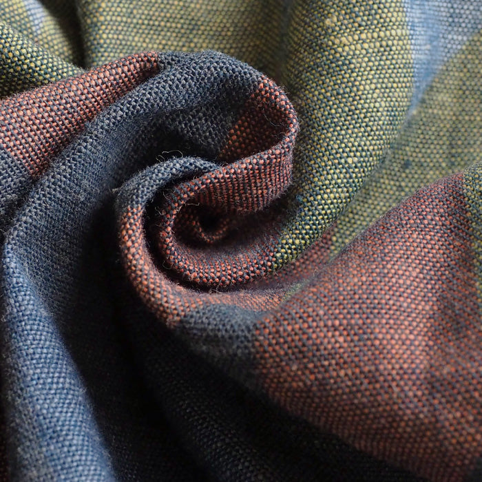 graphzero(グラフゼロ) オープンカラー 長袖シャツ シャンブレー ナバホ柄 メンズ レディース [GZ-OPCNV-0304-NAVA]