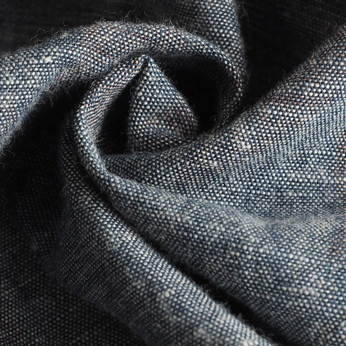 graphzero(グラフゼロ) オープンカラー 長袖シャツ シャンブレー ナバホ柄 メンズ レディース [GZ-OPCNV-0304-NAVA]