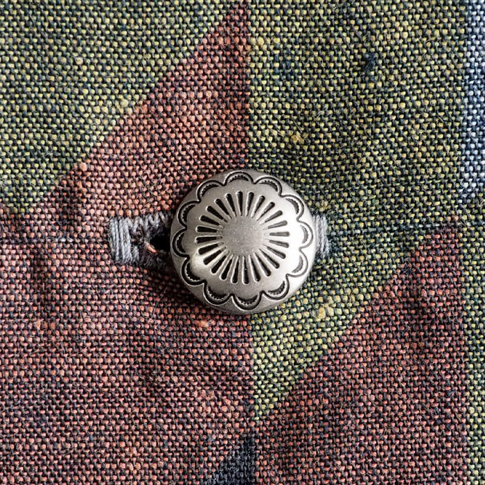 graphzero(グラフゼロ) オープンカラー 長袖シャツ シャンブレー ナバホ柄 メンズ レディース [GZ-OPCNV-0304-NAVA]