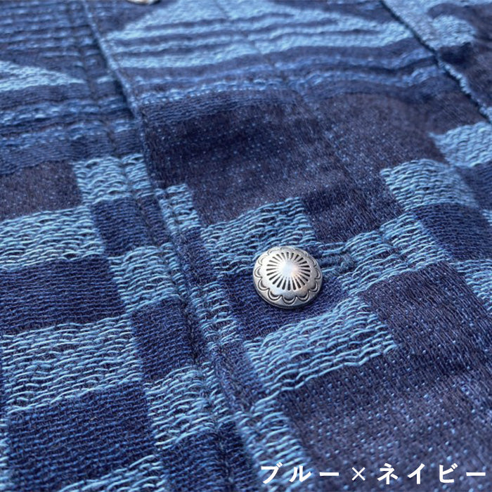 【3色】graphzero (グラフゼロ) プリーツ 長袖シャツ ネイティブ柄 メンズ レディース 男女兼用 [GZ-PLSHL-0411]