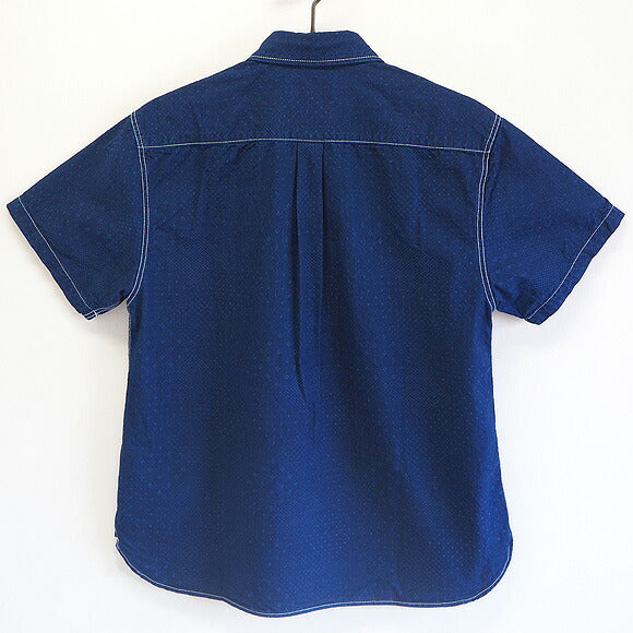 graphzero Travelers 套頭衫短袖提花靛藍男式 [GZ-PO-SS-3004-JID-MENS] 