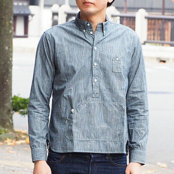 graphzero Travelers Pullover Shirt Kasuri Long Sleeve Men's Women's [GZ-POLS-2910] 