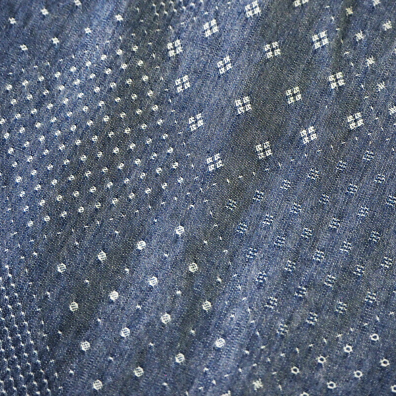 graphzero Travelers Pullover Button Down 襯衫 Jacquard Indigo x White Long Sleeve 女士 [GZ-POLS-3009-JWH-LADIES] 