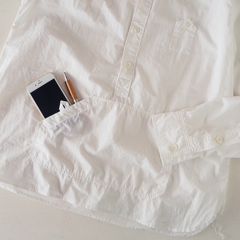 graphzero Travelers Pullover Button Down Shirt Typewriter Cross Long Sleeve Ladies [GZ-POLS-3009-WH-LADIES] 