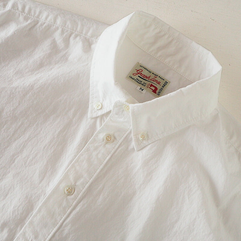 graphzero Travelers Pullover Button Down Shirt Typewriter Cross Long Sleeve Ladies [GZ-POLS-3009-WH-LADIES] 