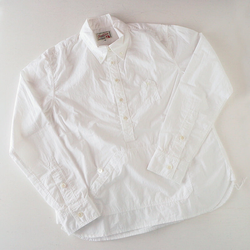 graphzero Travelers Pullover Button Down Shirt Typewriter Cross Long Sleeve Ladies [GZ-POLS-3009-WH-LADIES] 