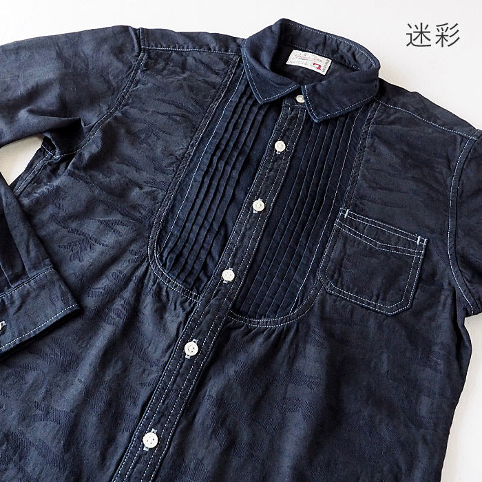 【3柄】 graphzero (グラフゼロ) プリ―テッド ドレスシャツ 長袖 メンズ レディース 男女兼用 [GZ-PTDL-0208]