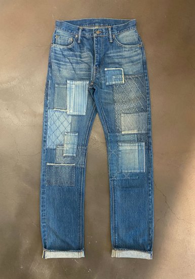 graphzero(グラフゼロ) リメイクジーンズ パッチワーク 15オンス セルビッチデニム 刺子 斜子織り ピケデニム メンズ ユーズド加工 [GZ-PWD5P] 岡山 倉敷 児島 ジーンズ デニム ブランド