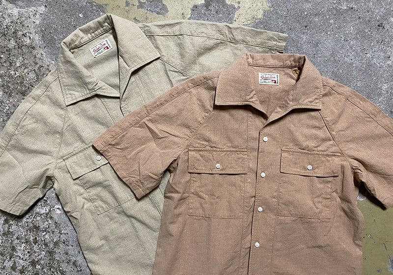 [2 colors] graphzero (Graphzero) Raglan sleeve short sleeve shirt Italian collar Brown Green Men's Women's Unisex [GZ-RGSLS-0405] Okayama Kurashiki Kojima Jeans Denim Brand