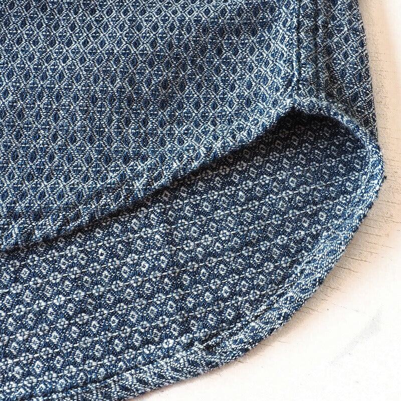 graphzero Standard Button Down Shirt Selvage Jacquard Fabric White Long Sleeve Men's [GZ-SDBDL-0202-MENS] 