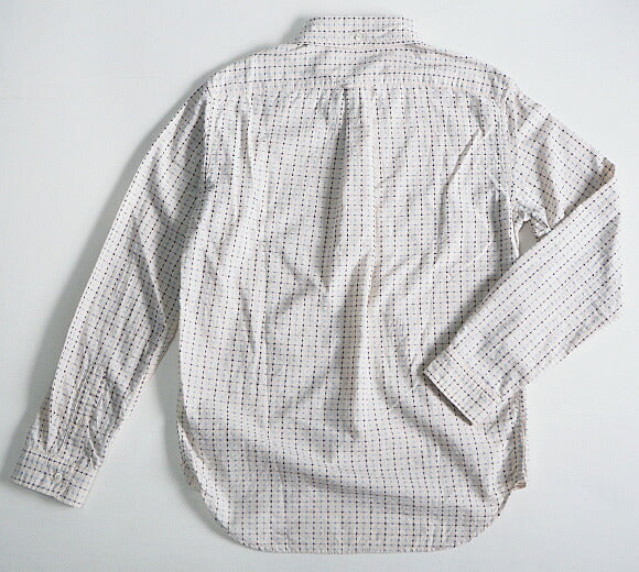 graphzero (graph zero) standard button-down shirt long sleeves white sashiko plaid men's women's [GZ-SDBDL-WHEM-MENS] 