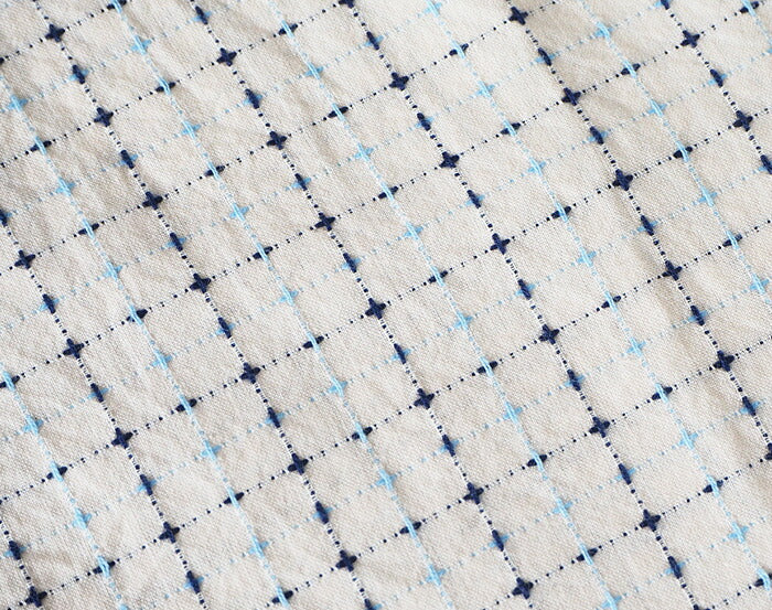 graphzero (graph zero) standard button-down shirt long sleeves white sashiko plaid men's women's [GZ-SDBDL-WHEM-MENS] 