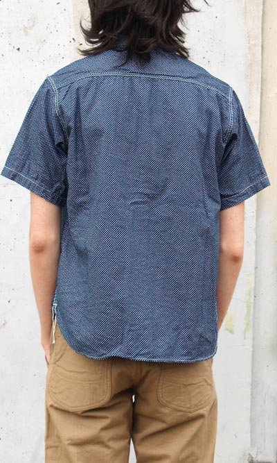 graphzero Short Sleeve Chambray Shirt Polka Dot Wabash [GZ-SS-SS-ID-WA] 