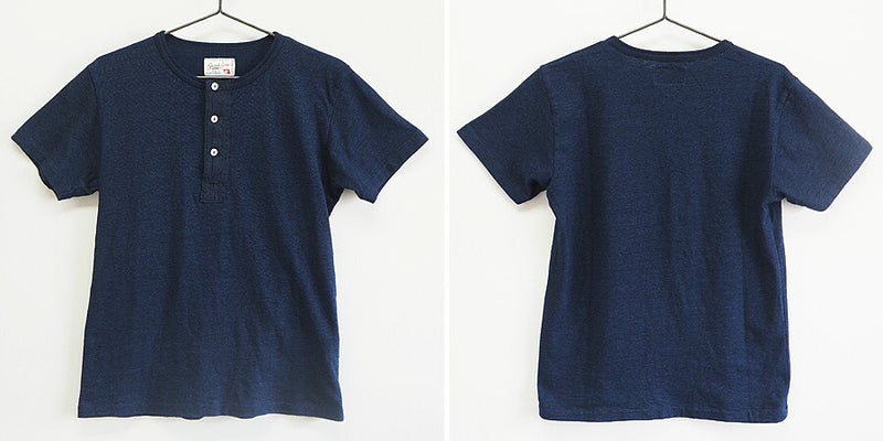 graphzero Indigo Henley Neck T-shirt Men's [GZ-TH14-ID-MENS]