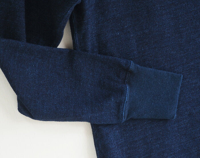 graphzero (graph zero) indigo rope dyeing henley neck T-shirt long sleeve plain men's [GZ-THL29-ID-MENS] 
