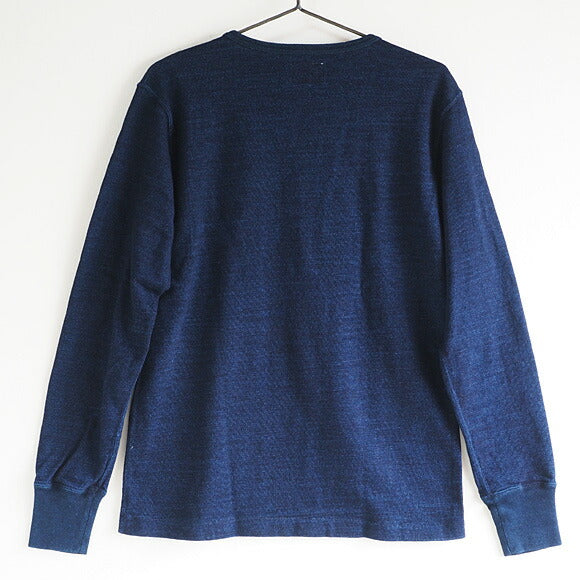 graphzero (graph zero) indigo rope dyeing henley neck T-shirt long sleeve plain men's [GZ-THL29-ID-MENS] 