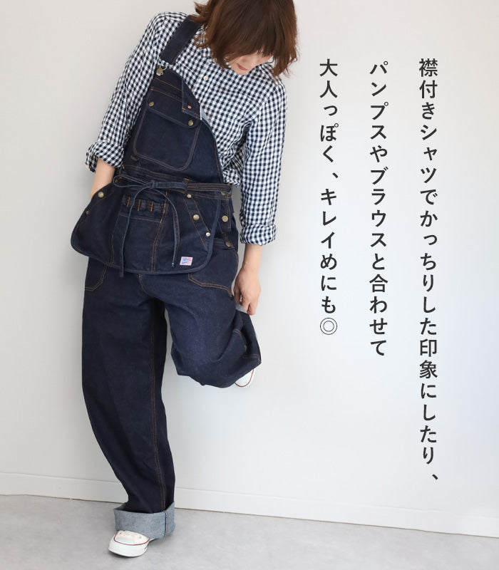 graphzero Utility Overalls 12oz Selvedge Denim Indigo Men's Ladies [GZ-UOA0412-SLV] Okayama Kurashiki Kojima Jeans Brand 