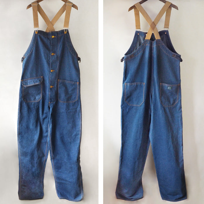 graphzero Deck Bib Overalls 11 oz Nep Denim Indigo Men's Women's [GZ-USNOA-0312-ND] 