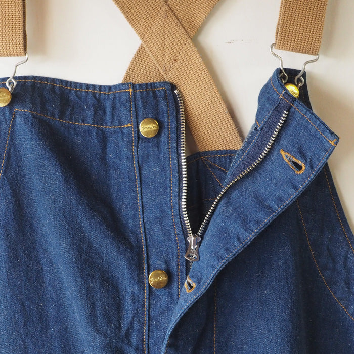 graphzero Deck Bib Overalls 11 oz Nep Denim Indigo Men's Women's [GZ-USNOA-0312-ND] 