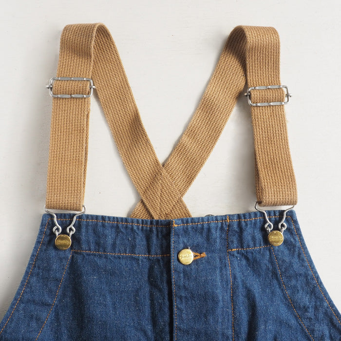 graphzero Deck Bib Overalls 11 oz Nep Denim Indigo Men's Women's [GZ-USNOA-0312-ND] 
