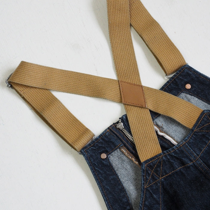 graphzero Deck Bib Overall Indigo Denim Men's Women's [GZ-USNOA-0207-ID] 