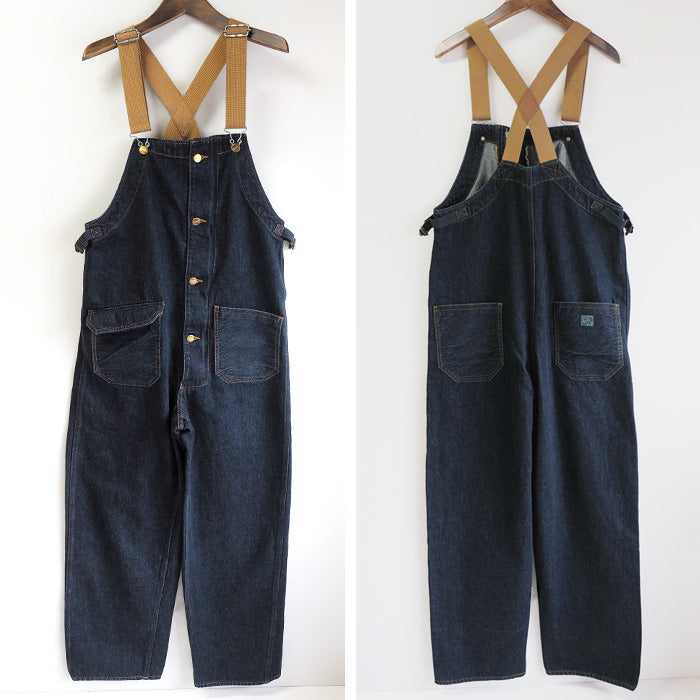 graphzero Deck Bib Overall Indigo Denim Men's Women's [GZ-USNOA-0207-ID] 