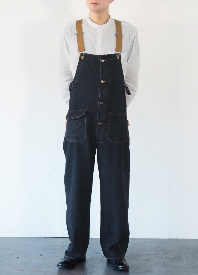 graphzero Deck Bib Overall Indigo Denim Men's Women's [GZ-USNOA-0207-ID] 