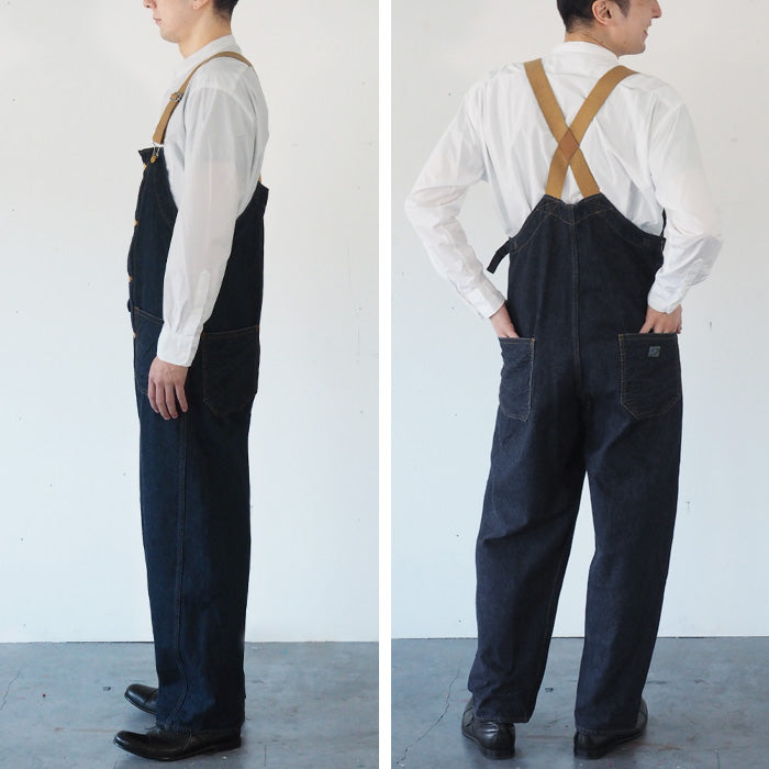 graphzero Deck Bib Overall Indigo Denim Men's Women's [GZ-USNOA-0207-ID] 