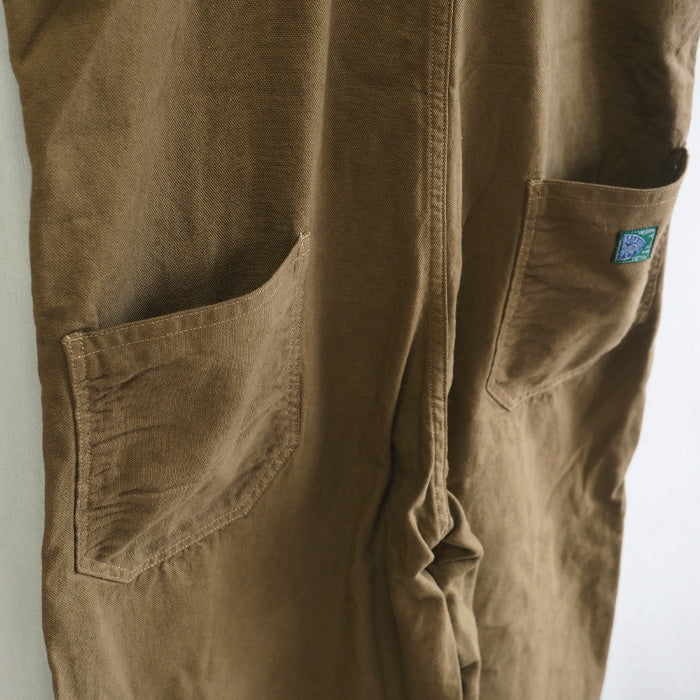 graphzero Deck Bib Overalls 12oz Selvedge Khaki Denim Men's Women's [GZ-USNOA-0406-KH] 