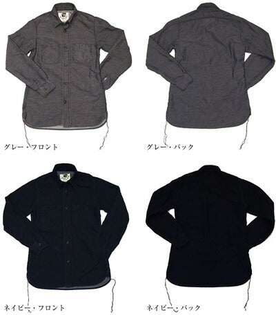 [50% off while stocks last] graphzero 30-count single-thread rope-dyed work shirt, size S, gray [GZ-WS-30IND]