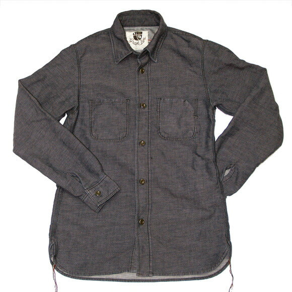[50% off while stocks last] graphzero 30-count single-thread rope-dyed work shirt, size S, gray [GZ-WS-30IND]