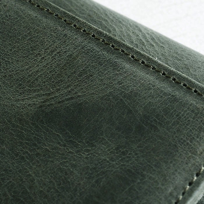 glart (グラート) ステンドグラスのアンティークドア ロングウォレット グリーン レディース [H0202-GR] リアルガラス 本革 革財布 革小物 ブランド 長財布 レザー 牛革 かぶせ 日本製