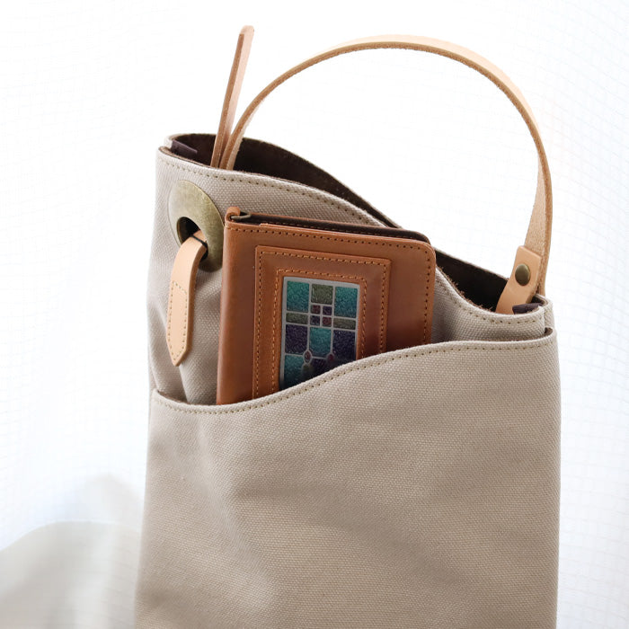 glart Multi-Facelift Smartphone Case, Large, Stained Glass Antique Door, Amber, Women's [H0209-AMB]