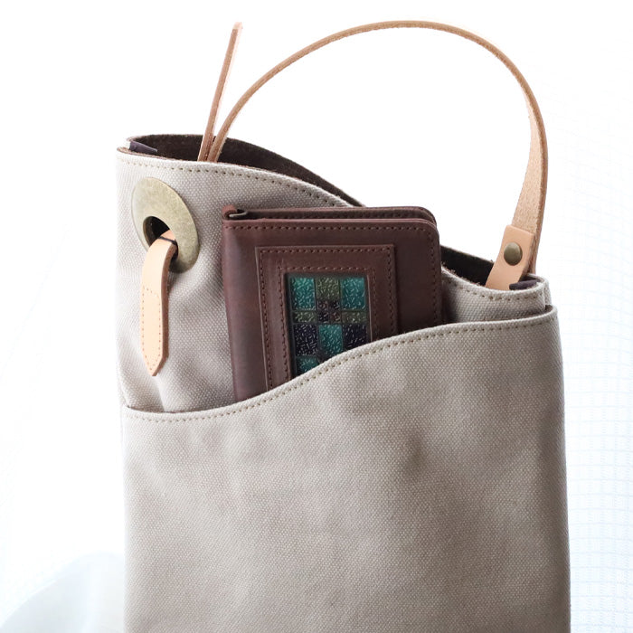 glart Multi-Facelift Smartphone Case, Large, Stained Glass, Antique Door Design, Brown, Women's [H0209-BR]