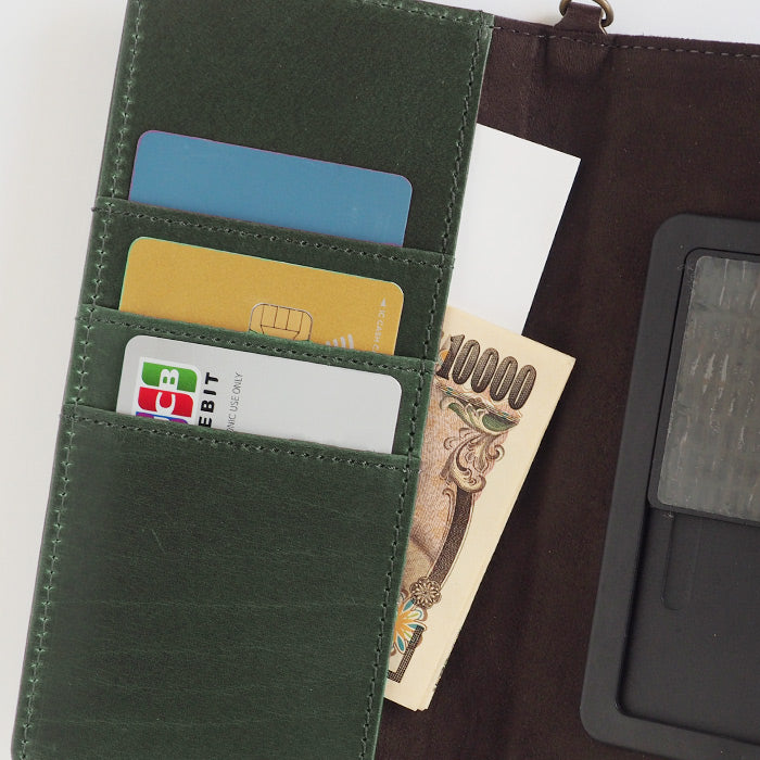 glart Multi-Facelift Smartphone Case, Large, Stained Glass, Antique Door Design, Green, Women's [H0209-GRN]