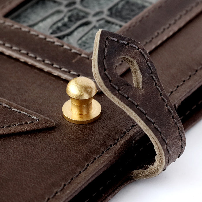 glart Multi-Facelift Smartphone Case, Large, Stained Glass, Antique Door, Monochrome, Women's [H0209-MO]