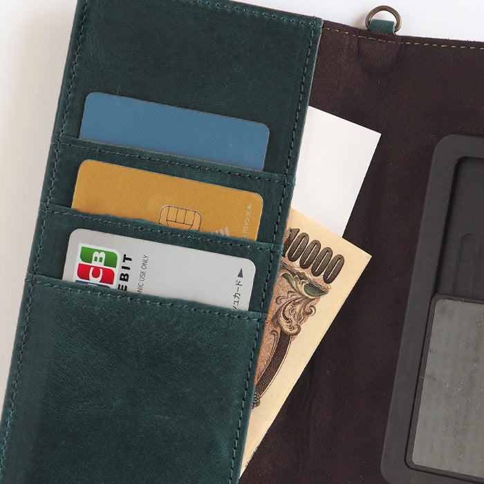 glart Multi-Facelift Smartphone Case, Large, Stained Glass, Antique Door Design, Navy, Women's [H0209-NV]