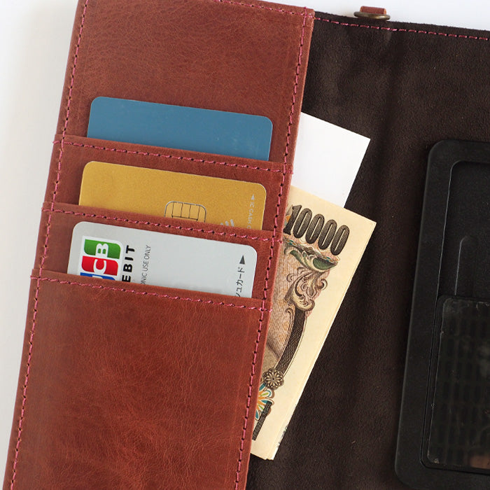 glart Multi-Facelift Smartphone Case, Large, Stained Glass, Antique Door Design, Red, Women's [H0209-RED]