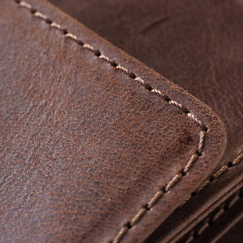 havito by waji tri-fold wallet "glart" stained glass antique door brown ladies [H0212-BR] 